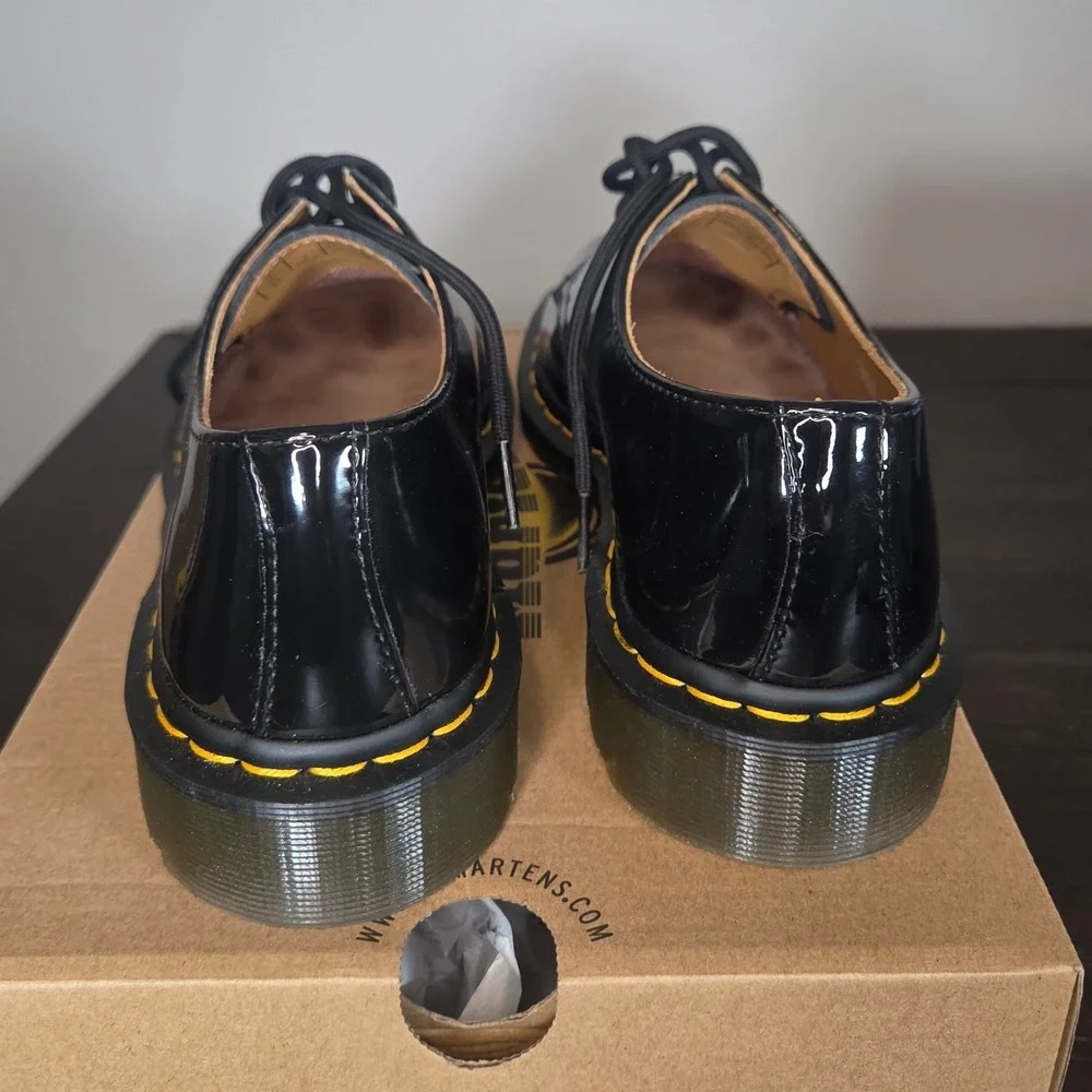Dr. Martens 1461 Black Patent Leather Oxfords Grunge Preppy US 9